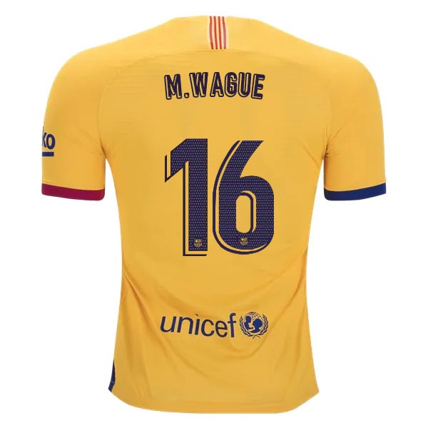 Camiseta Barcelona NO.16 Wague Replica Primera Ropa 2019/20 Azul Rojo